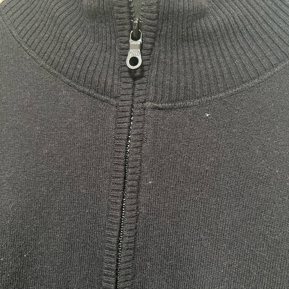 The North Face Men's Size Large Pullover 1/4 Zip Sweater Black Wool Blend. - Picture 2 of 6